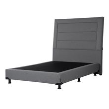 Colchón Queen Size Spring Air Marte con Cabecera Blend y Box Gris