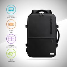Mochila para Viaje Antirrobo 15.5" Negra