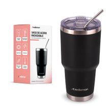 Vaso de Acero Inoxidable Negro 800ml