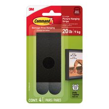 Tiras para Colgar Cuadros Command 9kg Negras 4 pares
