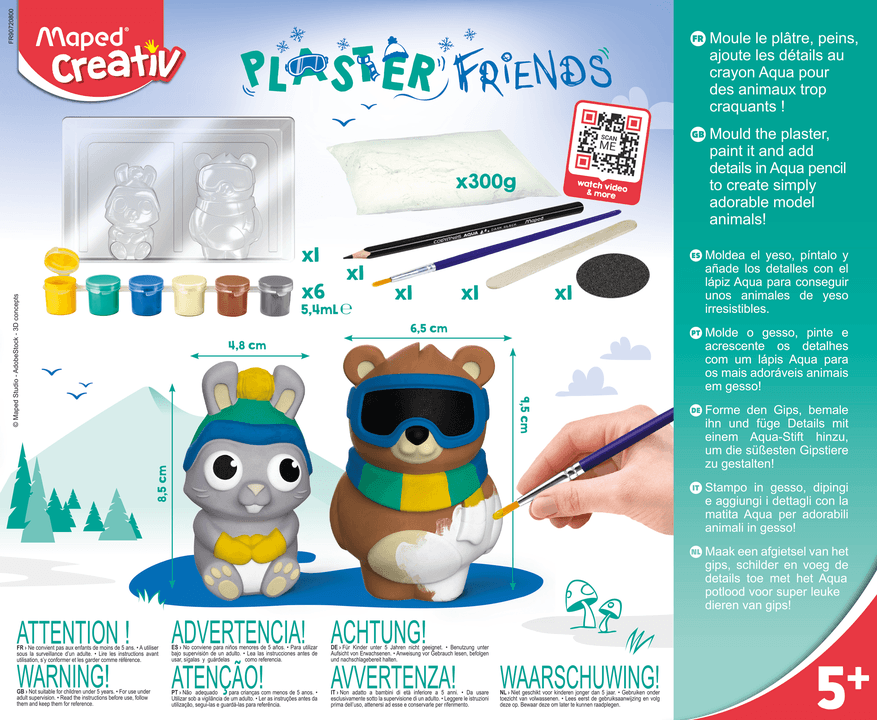 Set Creativo Maped Creativ Plaster Friends Winter OfficeMax