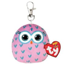 Llavero de Peluche Ty Búho Winks Rosa