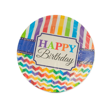 Plato para Pastel Bright Happy Birthday 8 piezas