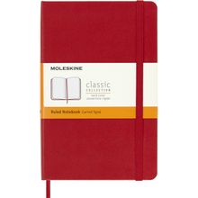 Libreta Moleskine Clásica Pasta Dura Rayada Mediana Roja