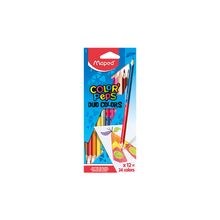 Lápices de Colores Maped Dúo Color Peps Triangular 12 pzas