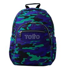 Mochila Totto Acuarela Ecole Militar Azul