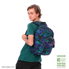 Mochila Totto Acuarela Ecole Militar Azul