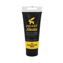 Pintura Acrílica Roel Indart Studio 023 Amarillo Cromo Medio 100ml