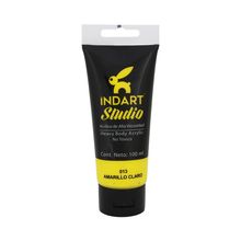 Pintura Acrílica Roel Indart Studio 013 Amarillo Claro 100ml
