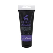 Pintura Acrílica Roel Indart Studio 047 Violeta Oscuro 100ml