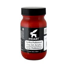 Pintura Acrílica Profesional Roel Indart Serie 4 014 Rojo Obscuro Permanente 100ml