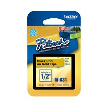 Cinta para Rotulador Brother M831 12mm Negro/Dorado