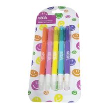 Marcatextos Borrables Stuk Smiley Neón 5 piezas