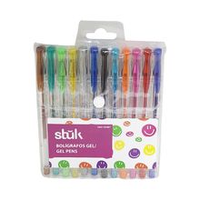 Bolígrafos de Gel Stuk Smiley Neón 12 piezas