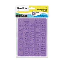 Molde Flexible Barrilito Silicón Letras Varios Colores 1 pieza