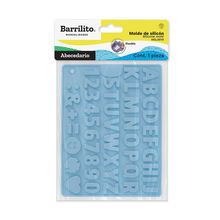 Molde Flexible Barrilito Silicón Letras Varios Colores 1 pieza