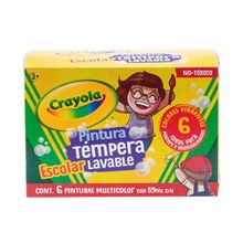 Pinturas Témpera Crayola 6 piezas 59ml c/u