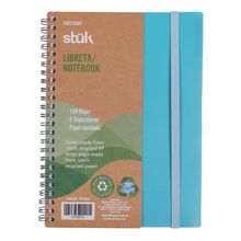 Cuaderno A5 Rayado Stuk Ecológico 5 Separadores 100 hojas