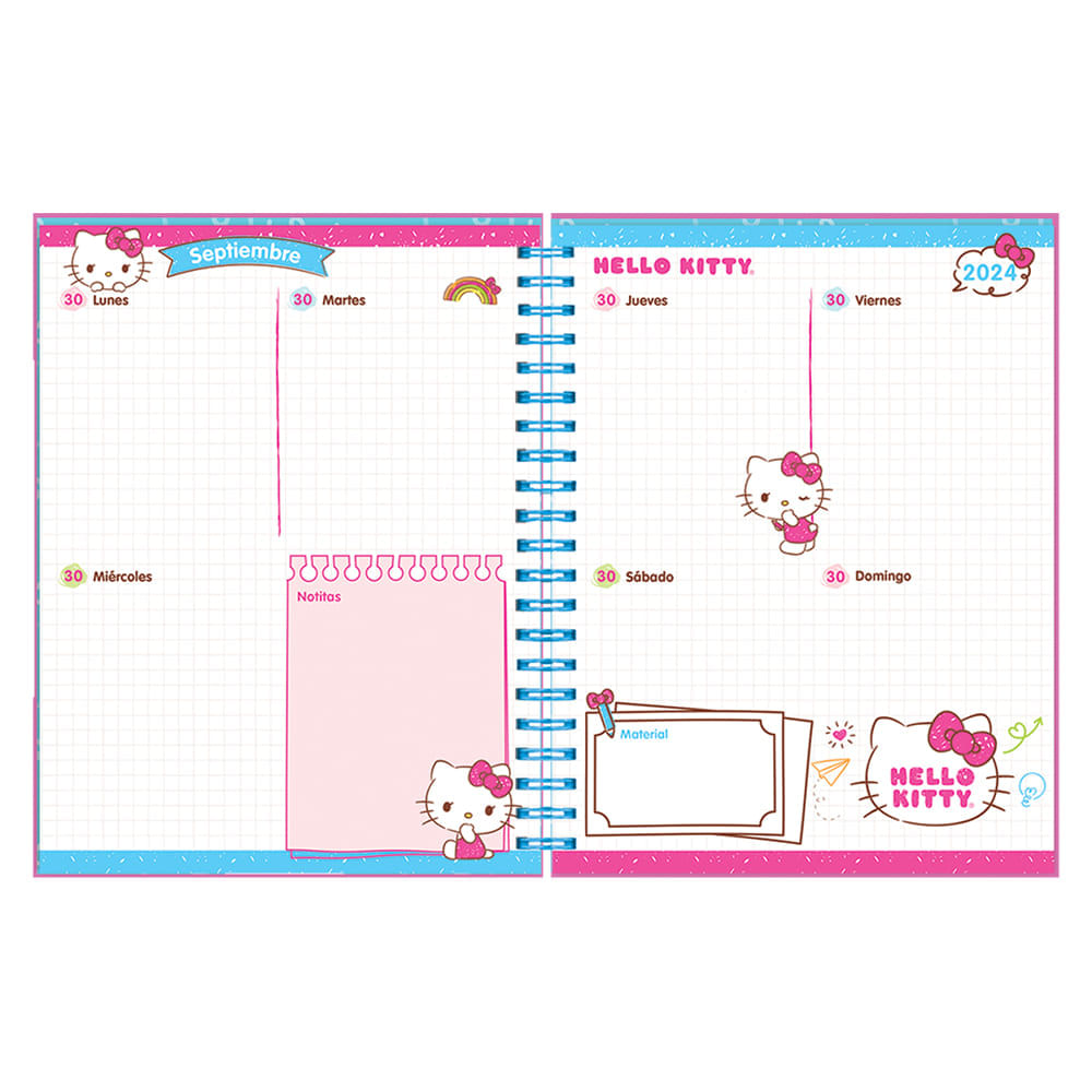 Agenda Escolar 20242025 Danpex Hello Kitty Lentes Agendas Escolares