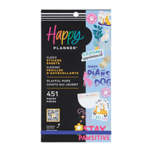 Stickers Happy Planner Playful Pups 452 piezas