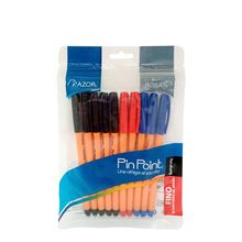 Bolígrafos Azor Pint Point Punto Fino Multicolor 10 piezas