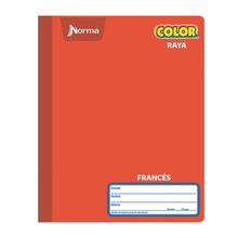 Cuaderno Forma Francesa Rayado Norma Color 100 hojas
