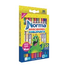 Marcadores Lavables Norma Doble Punta 10 piezas