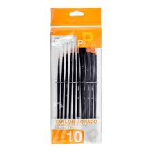 Pinceles Rodart Mixto Taklon Dorado 10 piezas