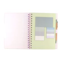 Libreta Rayada con Bolígrafo y Notas Adhesivas Stuk Rosa 80 hojas
