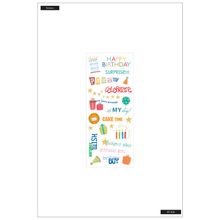 Stickers Happy Planner Happy Birthday Glitter