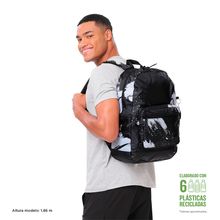 Mochila Totto Tocax Negro con Blanco