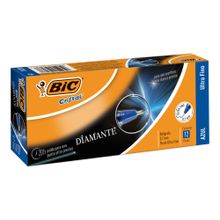 Bolígrafos Bic Cristal Punto Ultra Fino Azul 12 pzas