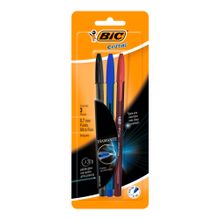 Bolígrafos Bic Punto Ultra Fino Rojo Azul Negro 3 piezas