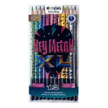 Lápices de Colores Mooving Metalizados 12 piezas