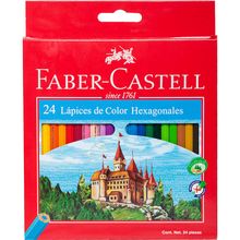 Lápices de Colores Faber Castell Ecolápices Hexagonal 24 piezas