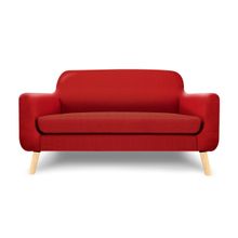Sofá de 2 Plazas Alterego Grimaldi Rojo