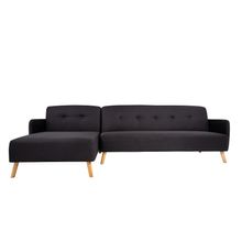 Sofá Cama en Escuadra Izquierda Alterego Efaistos Negro