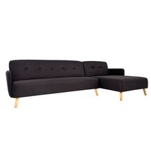 Sofá Cama en Escuadra Alterego Efaistos Negro