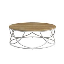 Mesa de Centro Alterego Bozeli Circular Blanca