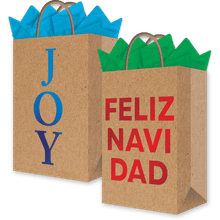 Bolsa de Regalo Granmark Navidad Kraft Frases Grande Varios Modelos 1 pieza