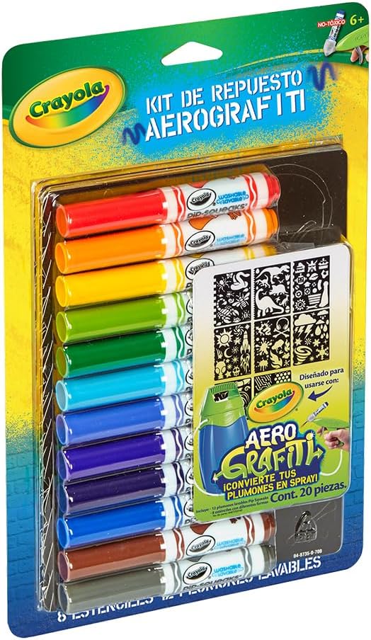 Aero Grafiti Crayola Refill Aerografiti Kit De Repuesto