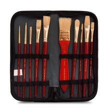 Pinceles Daler & Rowney Cerdas Blancas y Estuche 10 piezas