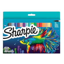 Marcadores Permanentes Sharpie Exotic Fish Punto Fino 18 piezas