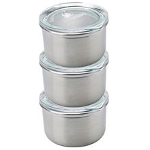 Contenedores con Tapa Smash Acero Inoxidable 60ml 3 piezas