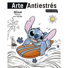 Libro Arte Antiestrés Para Colorear Disney Stitch Travieso, Pero Adorable