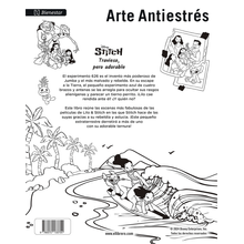 Libro Arte Antiestrés Para Colorear Disney Stitch Travieso, Pero Adorable