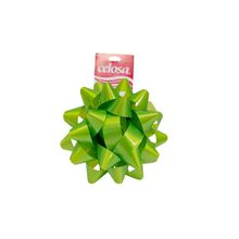 Moño Estrella Janel Celosa Kristal Jumbo Verde Limón