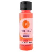 Pintura Acrílica Politec Hobby Neón 802 Rojo 60ml