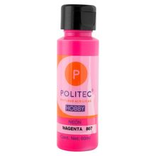 Pintura Acrílica Politec Hobby Neón 807 Magenta 60ml