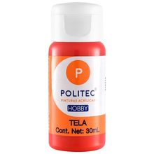 Pintura Acrílica Politec Hobby Tela 1309 Rojo Toluidina 30ml